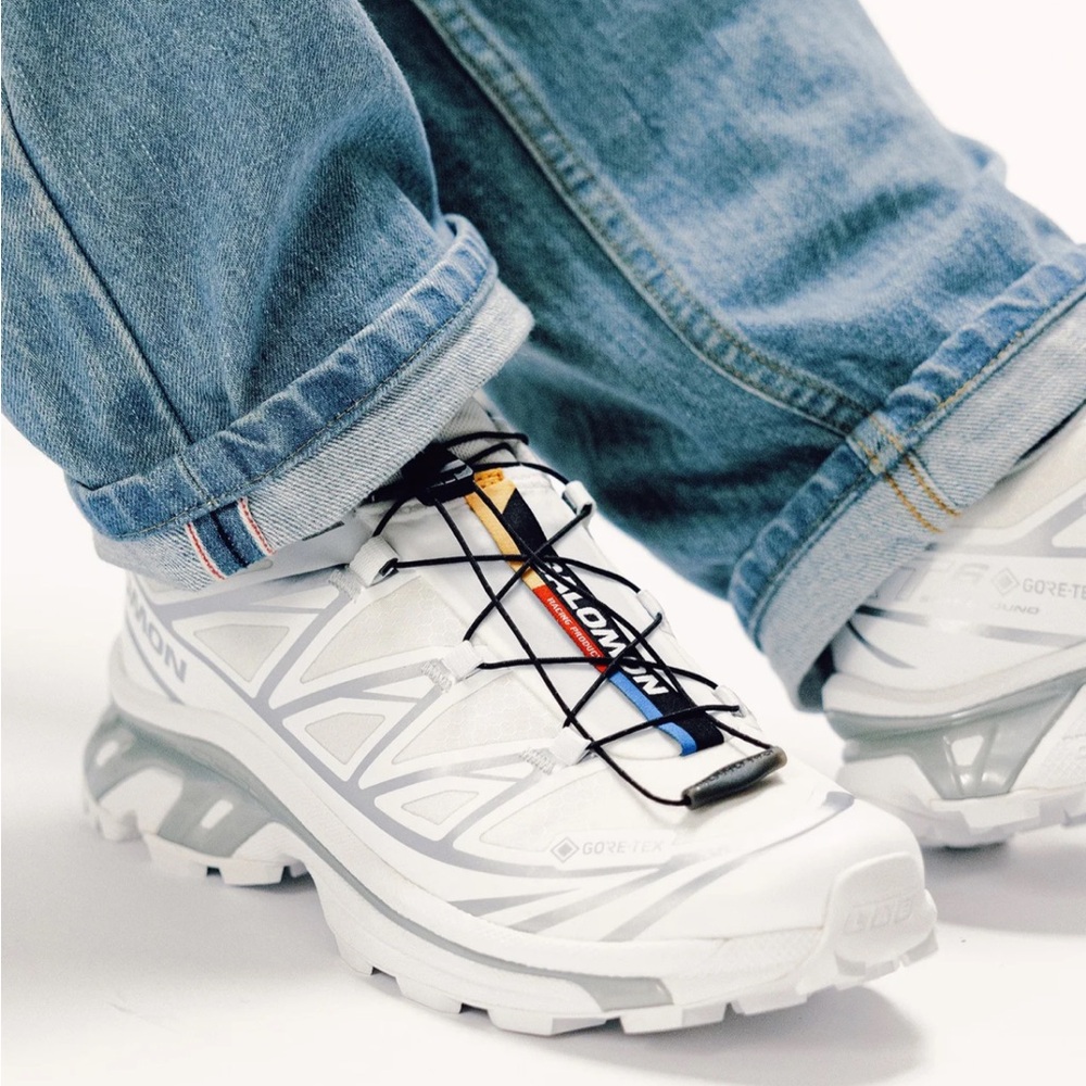 NEW Salomon XT-6 GORE-TEX White and Gray Trail Running Shoes